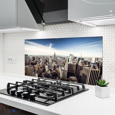 Painel vidro cozinha Arranha-céus da cidade Edifícios