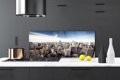 Painel vidro cozinha Arranha-céus da cidade Edifícios