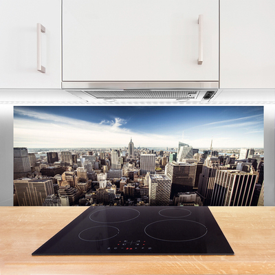 Painel vidro cozinha Arranha-céus da cidade Edifícios