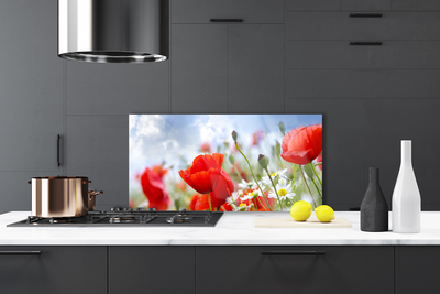 Painel cozinha Papoulas Margaridas Flores