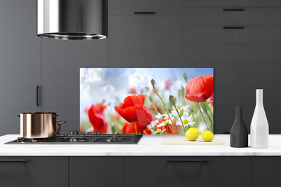 Painel cozinha Papoulas Margaridas Flores