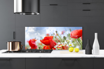 Painel cozinha Papoulas Margaridas Flores