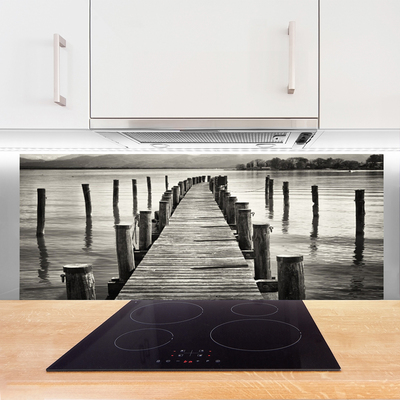 Painel vidro cozinha Arquitetura da Ponte Marítima