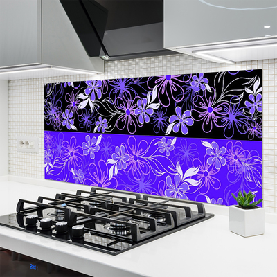 Painel cozinha Padrões abstratos de flores e arte