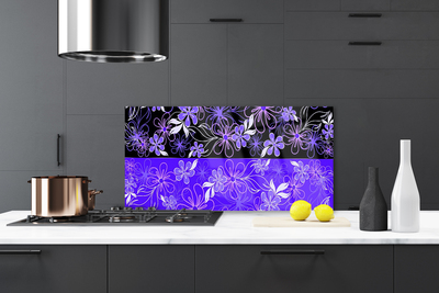 Painel cozinha Padrões abstratos de flores e arte