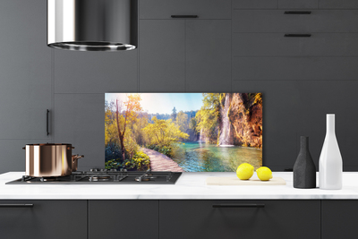 Painel cozinha Paisagem do Lago Cachoeira