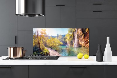 Painel cozinha Paisagem do Lago Cachoeira