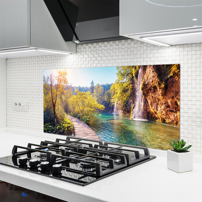 Painel cozinha Paisagem do Lago Cachoeira