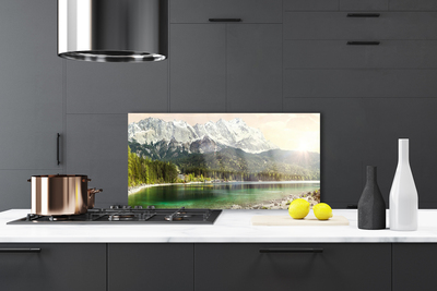 Painel cozinha Montanhas Floresta Lago Paisagem