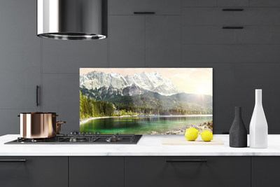 Painel cozinha Montanhas Floresta Lago Paisagem
