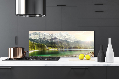 Painel cozinha Montanhas Floresta Lago Paisagem