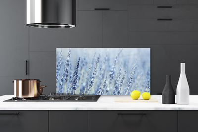 Painel vidro cozinha Flores Orelhas Prado Natureza