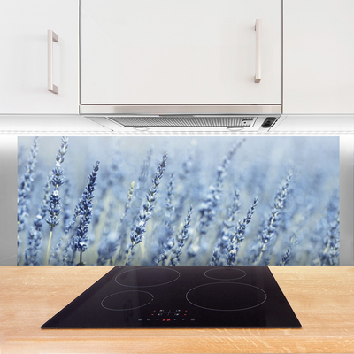 Painel vidro cozinha Flores Orelhas Prado Natureza