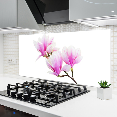 Painel vidro cozinha Flores Planta Natureza