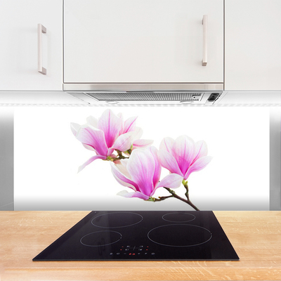 Painel vidro cozinha Flores Planta Natureza