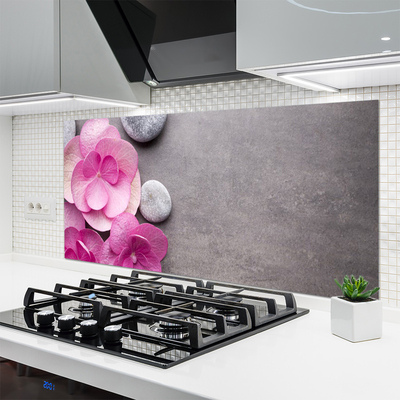 Painel vidro cozinha Aromaterapia de Flores Rosas