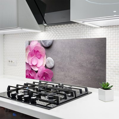 Painel vidro cozinha Aromaterapia de Flores Rosas