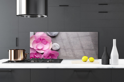 Painel vidro cozinha Aromaterapia de Flores Rosas