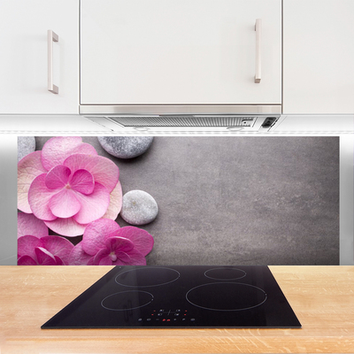 Painel vidro cozinha Aromaterapia de Flores Rosas