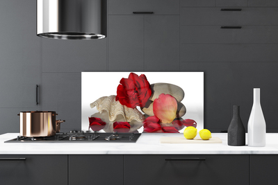 Painel cozinha Natureza morta com pétalas de rosas