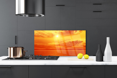 Painel vidro cozinha Paisagem do Mar do Sol