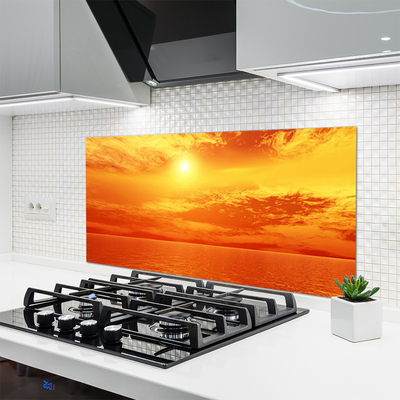 Painel vidro cozinha Paisagem do Mar do Sol