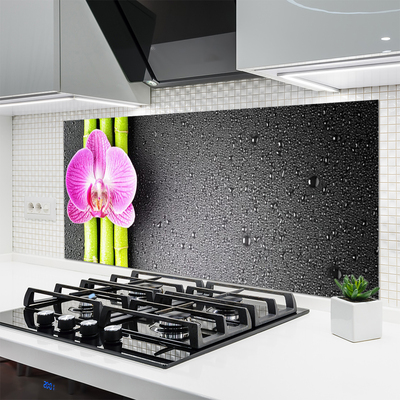 Painel cozinha Flores de bambu Orquídea