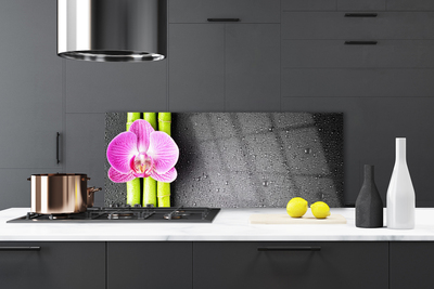 Painel cozinha Flores de bambu Orquídea