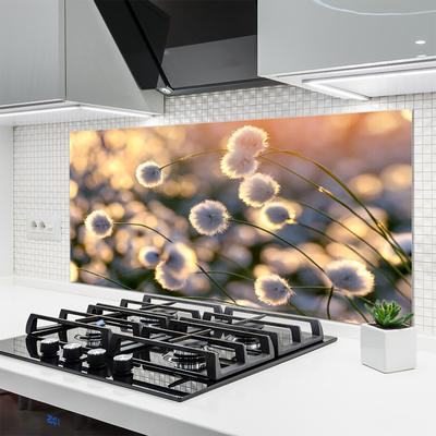 Painel vidro cozinha Flores Planta Natureza