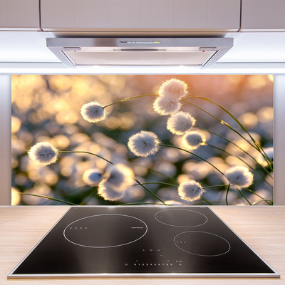 Painel vidro cozinha Flores Planta Natureza