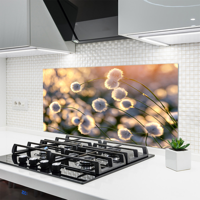 Painel vidro cozinha Flores Planta Natureza