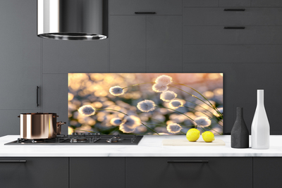 Painel vidro cozinha Flores Planta Natureza