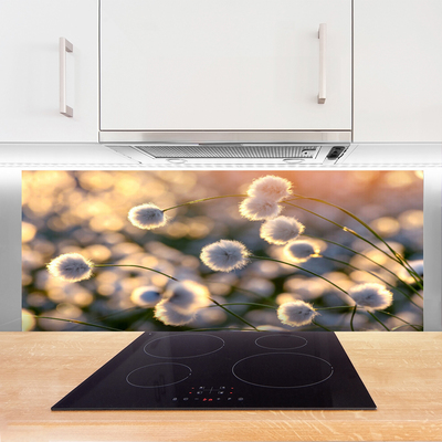 Painel vidro cozinha Flores Planta Natureza