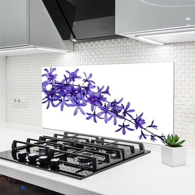 Painel vidro cozinha Flores Plantas Natureza