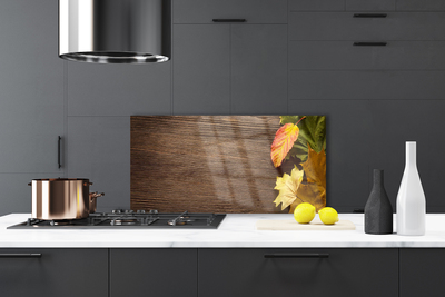 Painel vidro cozinha Folhas Flores Natureza