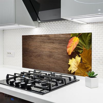 Painel vidro cozinha Folhas Flores Natureza