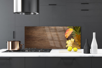 Painel vidro cozinha Folhas Flores Natureza