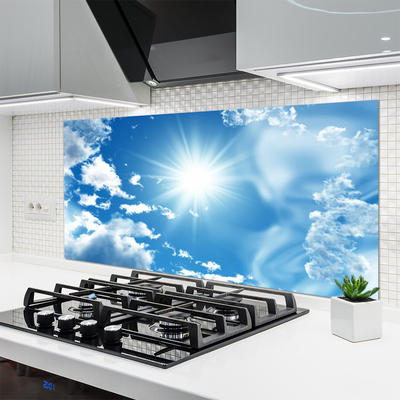 Painel cozinha Sol Nuvens Céu Azul