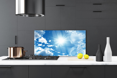 Painel cozinha Sol Nuvens Céu Azul