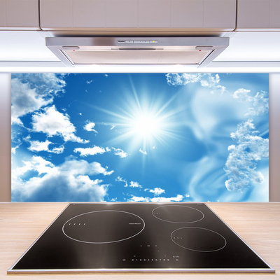 Painel cozinha Sol Nuvens Céu Azul