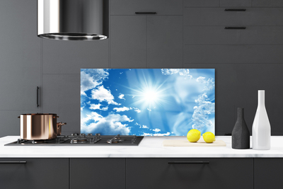Painel cozinha Sol Nuvens Céu Azul