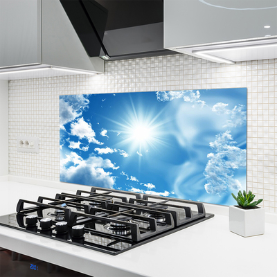 Painel cozinha Sol Nuvens Céu Azul