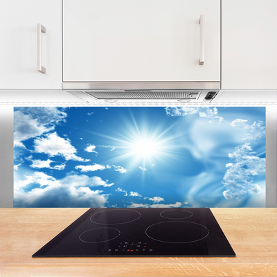 Painel cozinha Sol Nuvens Céu Azul