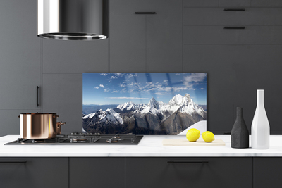 Painel vidro cozinha Paisagem de montanhas