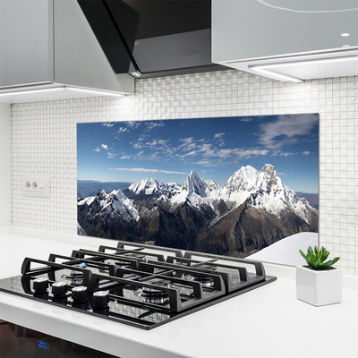 Painel vidro cozinha Paisagem de montanhas