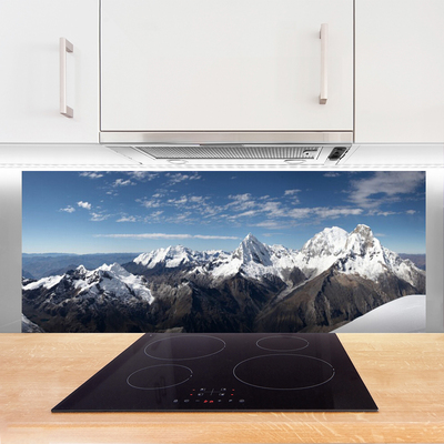 Painel vidro cozinha Paisagem de montanhas