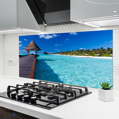 Painel vidro cozinha Ponte da Arquitetura do Mar