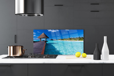 Painel vidro cozinha Ponte da Arquitetura do Mar