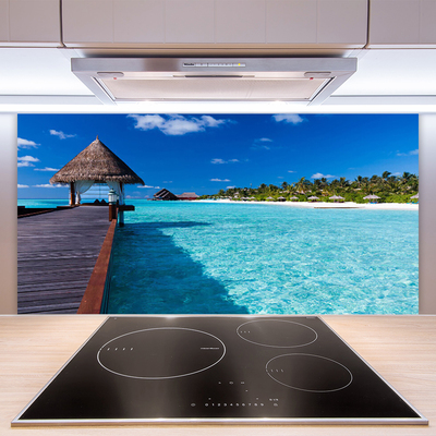 Painel vidro cozinha Ponte da Arquitetura do Mar