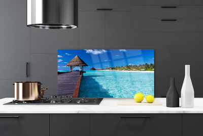 Painel vidro cozinha Ponte da Arquitetura do Mar